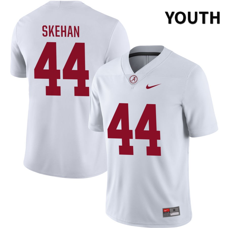 Alabama Crimson Tide Youth Charlie Skehan #44 NIL White 2022 NCAA Authentic Stitched College Football Jersey WK16P63OX
